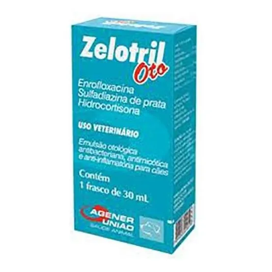 Zelotril Oto Cães E Gatos Frasco 30 Ml - Agener União