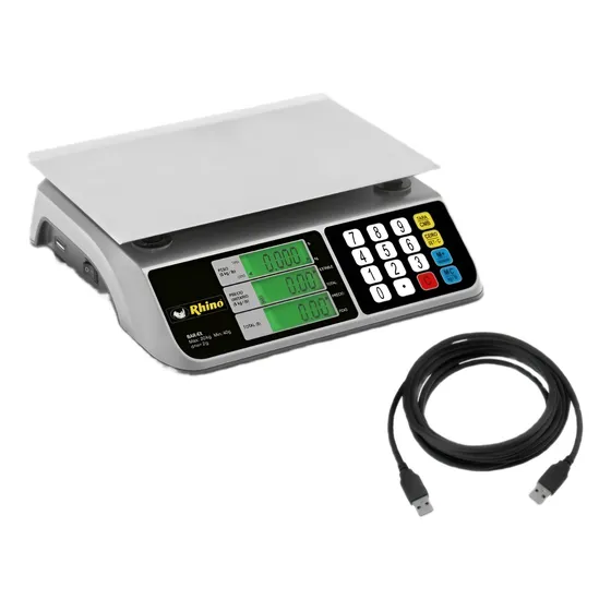 Bascula Electronica 20 Kg Con Puerto Usb Rhino+cable Usb Bdv