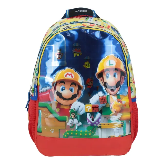 Mochila Chenson Mario & Luigi Maker Amarilla Kirat Amarillo Diseño de la tela 3D