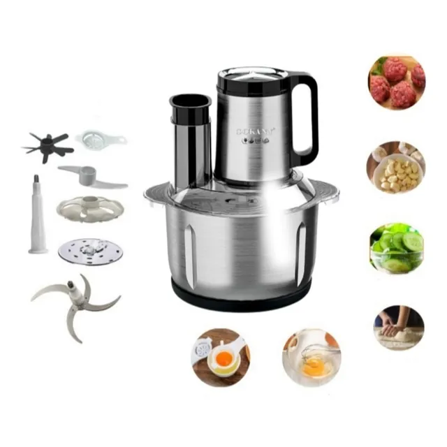 Batidora Picadora Procesadora 6 En 1 Acero Inoxidable 800 W