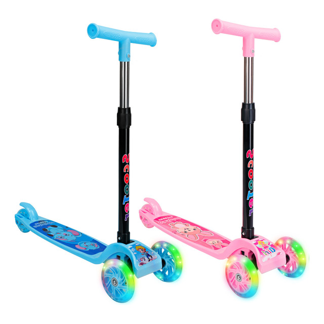 Patinete Infantil 3 Rodas De Led Dobrável Scooter Crianças Cor Azul Patinete Infantil 3 Rodas De Led Dobrável Scooter Crianças Cor Azul