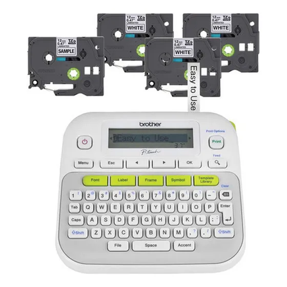 Impresora Brother Ptd210, Blanco, Pequeña, Con Cintas Inclui