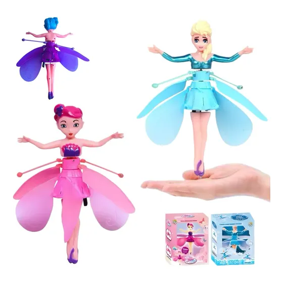 Boneca Fadinha Mágica Voadora Com Sensor De Mão Brinquedo