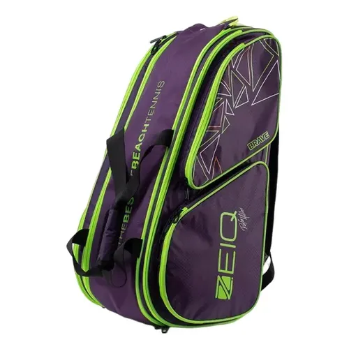 Raqueteira Zeiq Brave Violeta Beach Tennis Rafa Miller 3 Raquetes