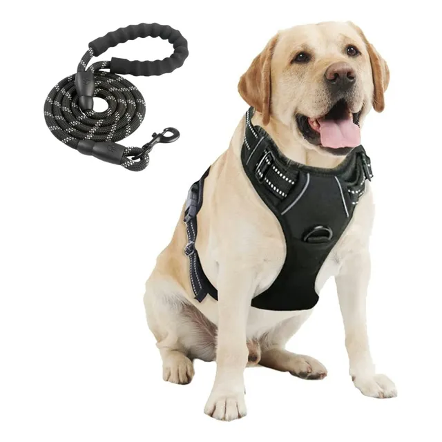 Arnés Táctico Ajustable Con Correa Para Perros Grandes