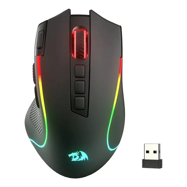 Mouse Gamer Redragon Predator M612rgb-pro Inalámbrico Negro