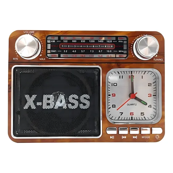 Caixa De Som Bluetooth Rádio Retro Am Fm Kapbom Cor Madeira