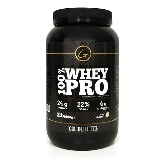 Proteína - 100% Whey Pro 2lb - Gold Nutrition Sabor Natural