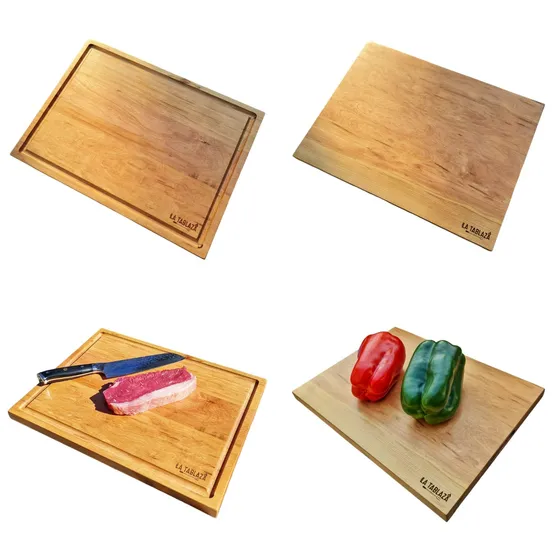 Tabla De Picar Reversible 2en1 Carne/vegetales Madera Nativa