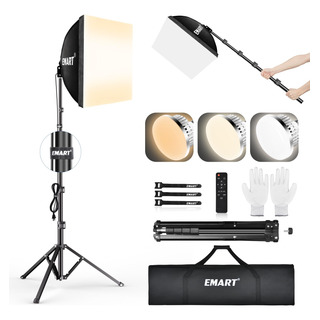 Kit De Iluminación Softbox Emart 16x16 Soft Box 85w Led 3000 Kit De Iluminación Softbox Emart 16x16 Soft Box 85w Led 3000