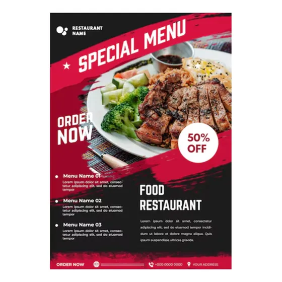 10 Artes Exclusivas P/ Panfletos Restaurante Alta Resolução