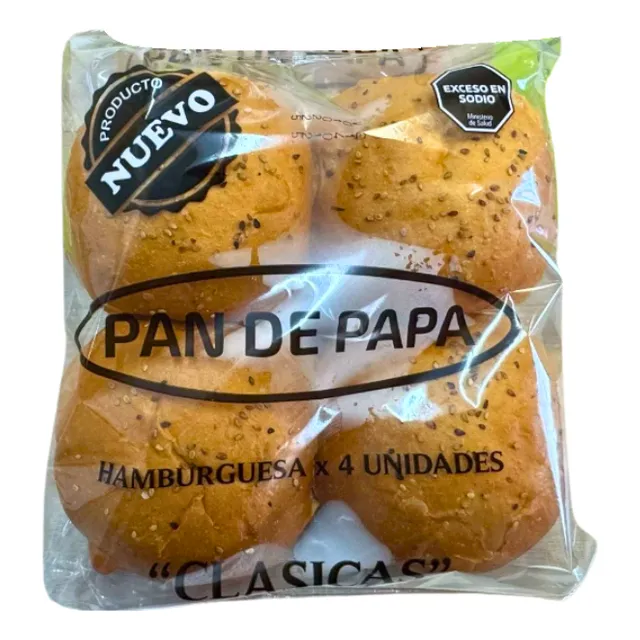 Pan De Papa Benevento Para Hamburguesa 720g X40 Und.