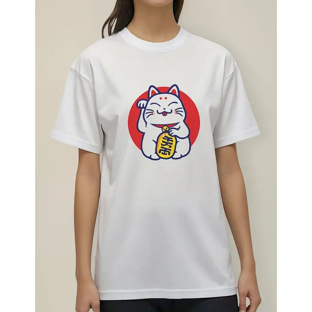 Remera Maneki Neko - Gato De La Suerte 