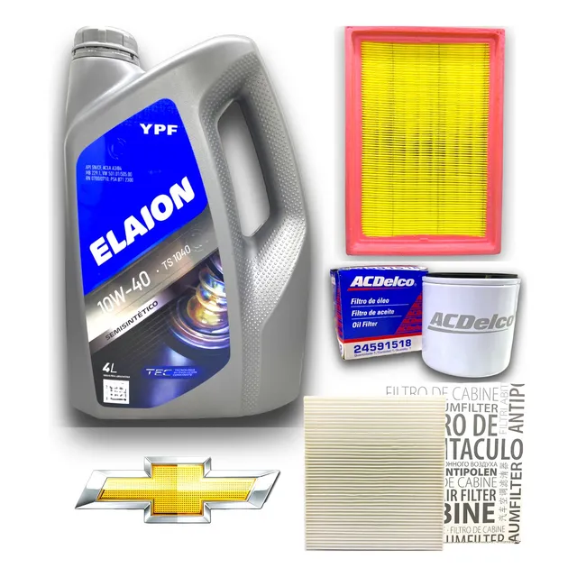Kit Aceite Elaion F30 + 3 Filtros Chevrolet Onix Spin Cobalt