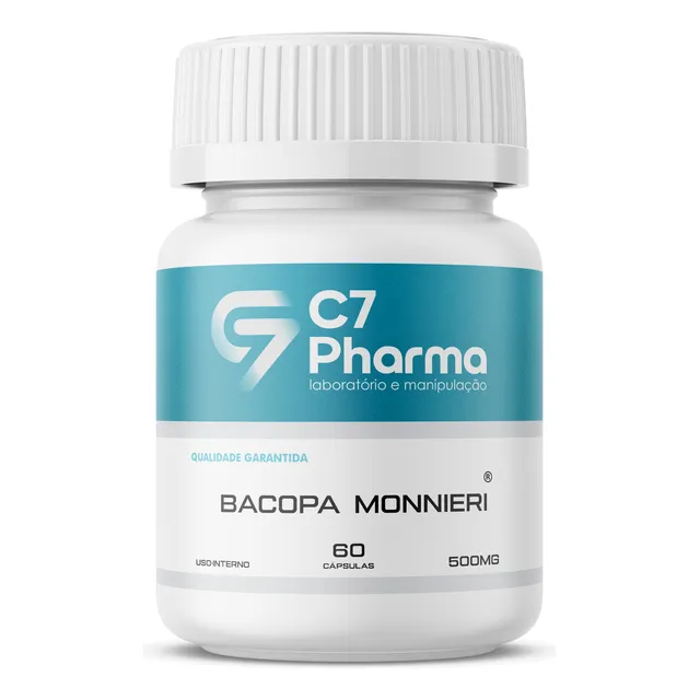 Bacopa Monnieri 500mg : Qualidade Superior 60 Cápsulas