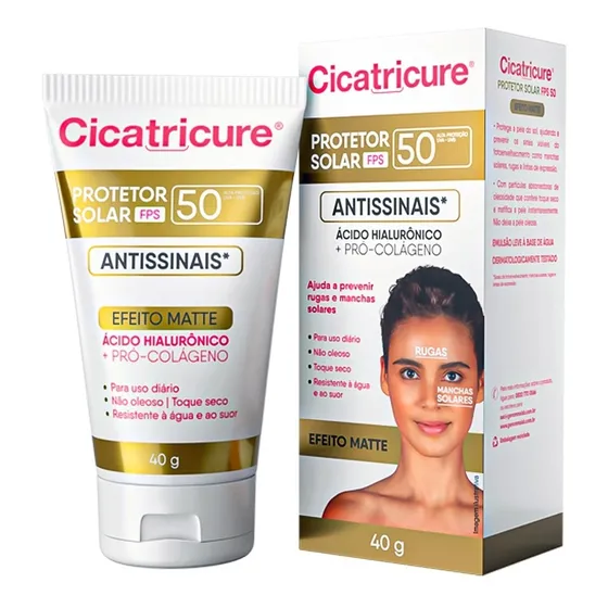 Protetor Solar Facial Cicatricure Fps50 C/ Ácido Hialurônico