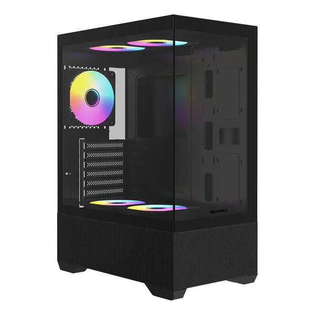 Chasis Gamer Raidmax Infinita I802 Air Negra 5 Fans Argb