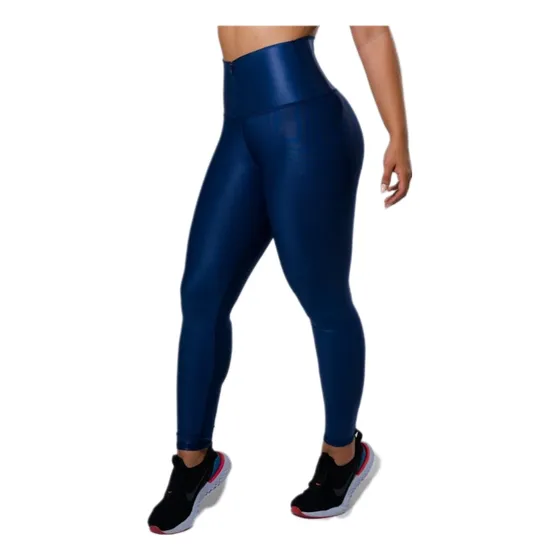 Licra Leggins Brillante Efecto Cuerina Con Cierre Df Origina