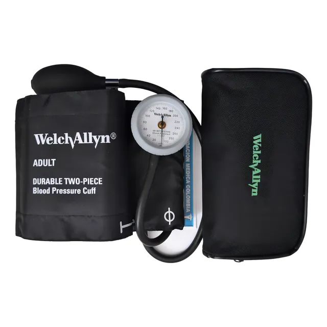 Tensiometro De Aneroides Durashock Welch Allyn Hillroom Ref Ds44-11cbt Color Negro