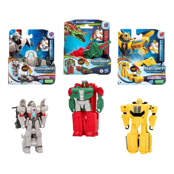 Set Figuras Transformers Earthspark Cambiador 1paso Con Giro