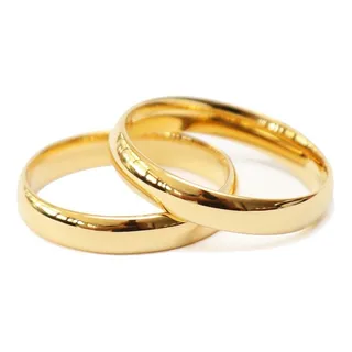 Par De Alianças Ouro 18k Banhada Casamento TungstĂȘnio 4mm Par De Alianças Ouro 18k Banhada Casamento TungstĂȘnio 4mm
