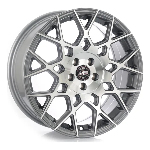 Rines 17 5-100 Virtus Vento Jetta Clasico A4 Polo Ibiza 4pzs Gris Maquinado