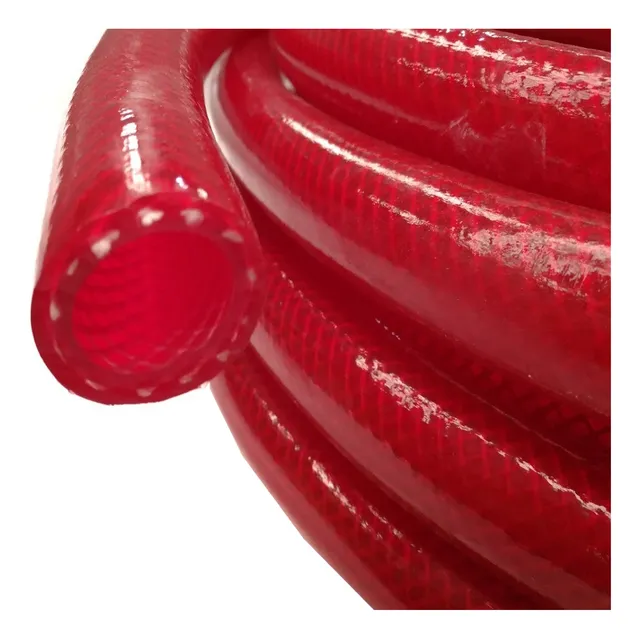 Manguera Roja Presion Tela Compresor 10mm 3/8 300lb X 25mt