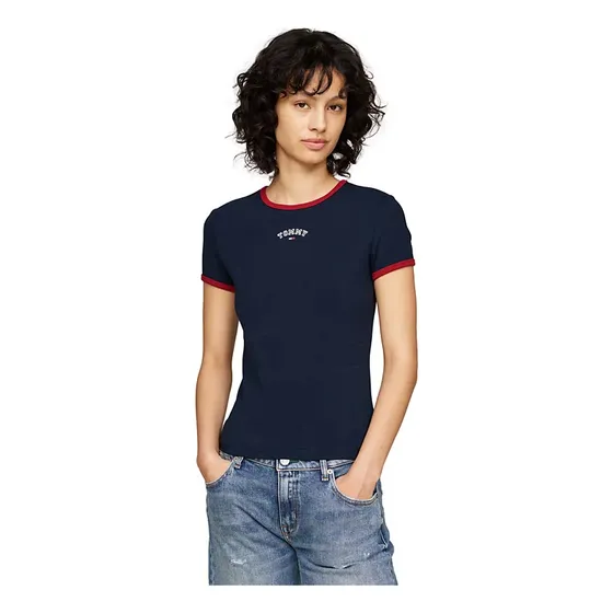 Franela Ajustada Tommy Jeans Mujer Slim Fit Azul - Talla M