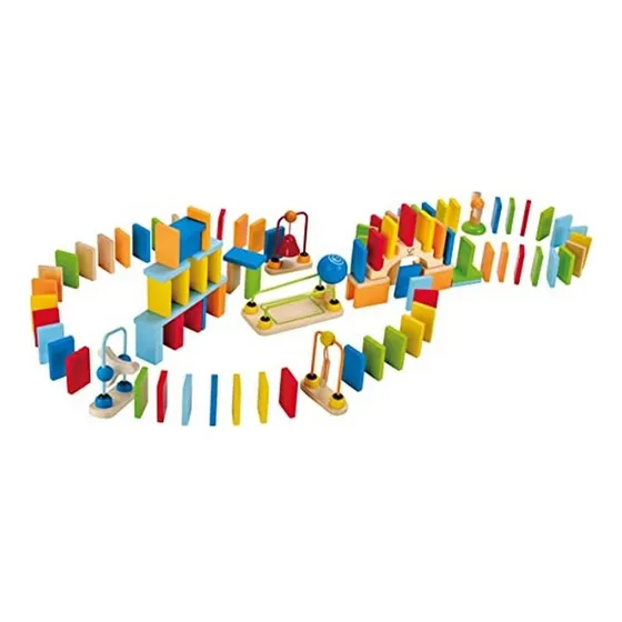 Set De Dominó De Madera Hape Dynamo Galanding Domino Racing 