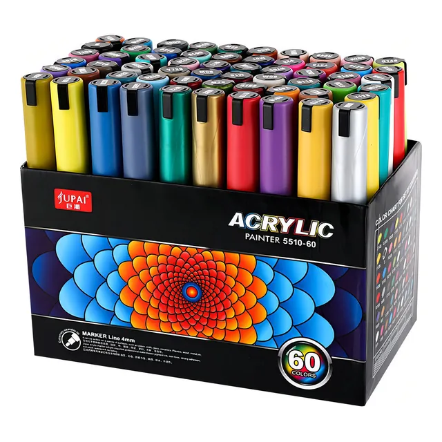 Marcadores Acrílicos Jupai De 60 Colores Tipo Posca