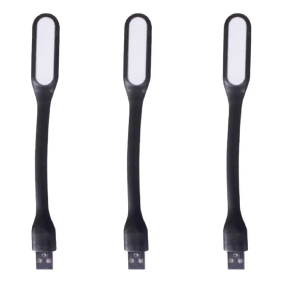 Kit 3 Unidades Mini Luz Led Luminária Notebook Usb Flexível