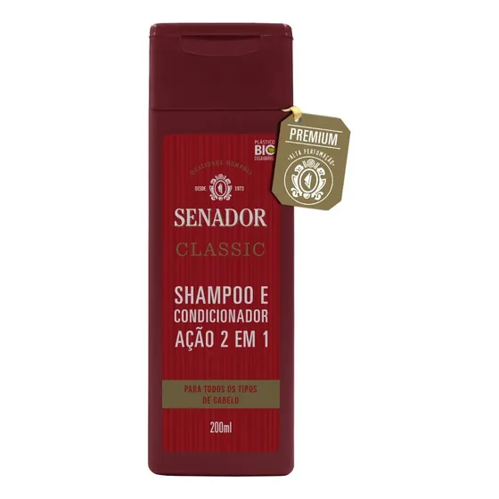 Shampoo E Condicionador 2 Em 1 Senador Classic 200ml