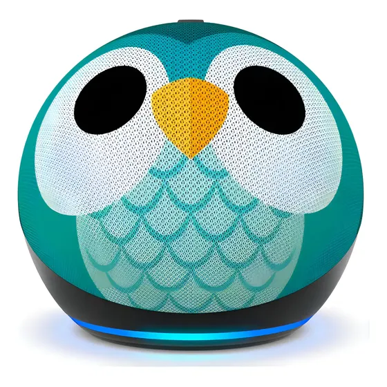 Amazon Echo Dot 5th Gen Kids Com Assistente Virtual Bichinho Cor Coruja