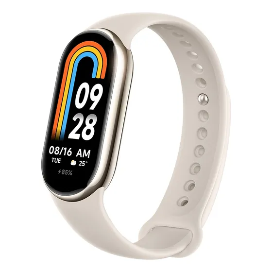 Xiaomi Series 8 Mi Band 8 tela de 1.62" com pulseira de silicone - cor branco
