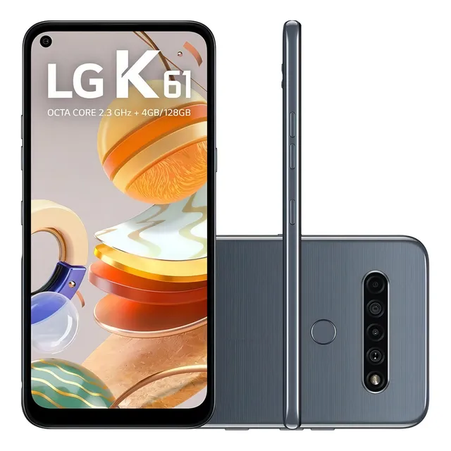 Smartphone K61 Tela 6,53'' 128gb 4gb Ram Titânio LG Cor Cinza-escuro - Bom (Recondicionado)