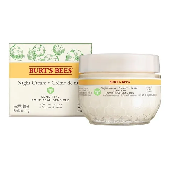 Crema Facial De Noche Burt's Bees Sensitive 51 Gr