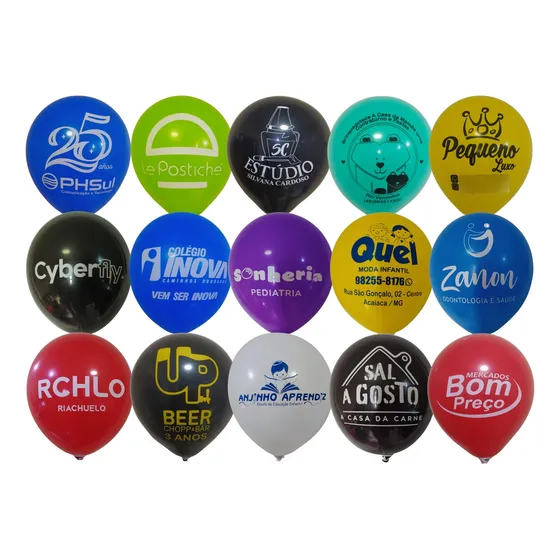 100 Bexigas - Balões Personalizadas Com Sua Logo Marca