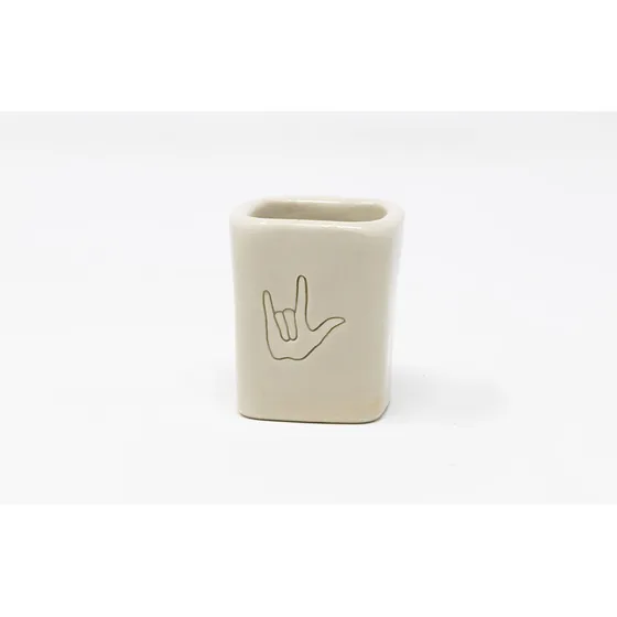 Outpost Pottery Maceta Cuadrada Blanca Para Suculenta 1.2 I