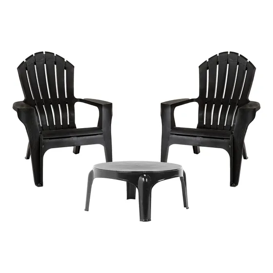 Sillones De Jardin Miami Plastico + Mesa Ratona - Gardenlife