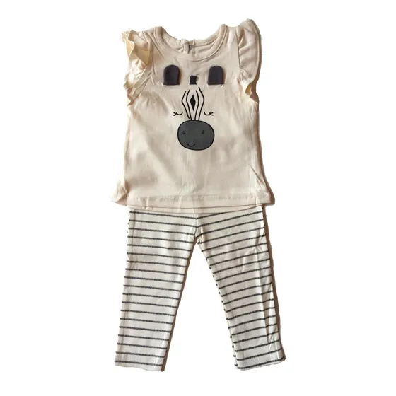 Conjunto Leggings A Rayas Y Remera Asher Y Olivia 9-12m