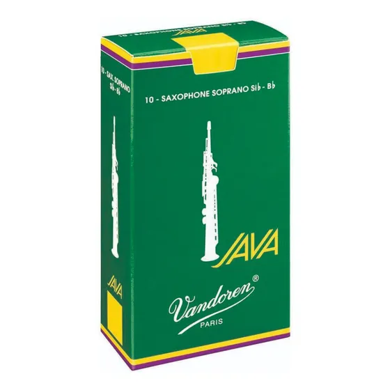 Palheta Sax Soprano Vandoren Java Caixa Com 10 Palhetas