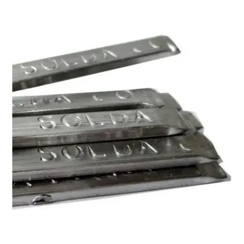 05 Barras Vareta Verga Estanho Solda 50x50 Aprox. 355g Cobix