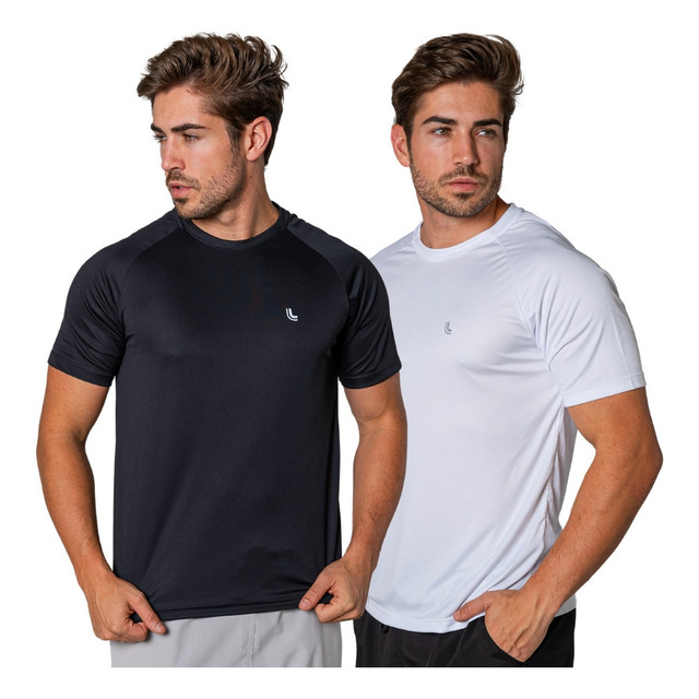 Kit 2 Camisetas Básica Lupo Masculina Fitness Dry Sport