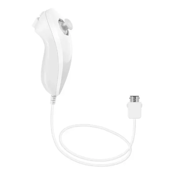 Controle joystick sem fio Nintendo Nunchuk Wired branco