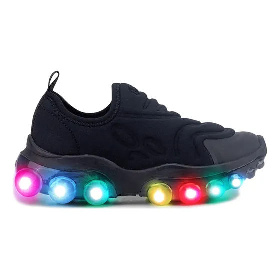 Zapatillas Bibi Con Luces Negro Kids