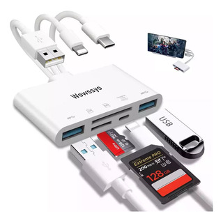 Adaptador Hub Usb C Otg Lector Para iPhone / iPad / Para Mac Adaptador Hub Usb C Otg Lector Para iPhone / iPad / Para Mac