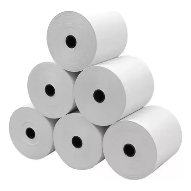 Caja X 50 Rollo Térmico 80x80 Mm Color Blanco 65grs