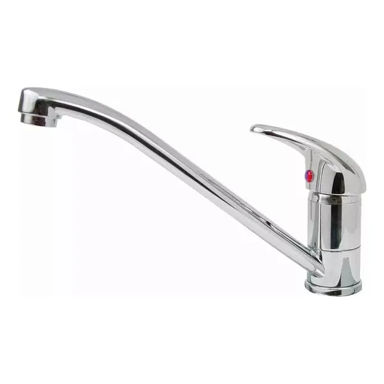 Llave Monomando Para Fregadero Abs Cromo Color Plateado