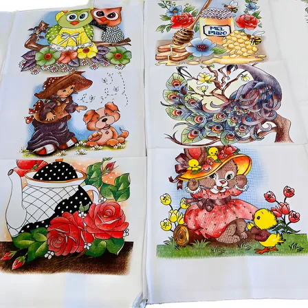 10 Pano De Prato Estampado No Atacado