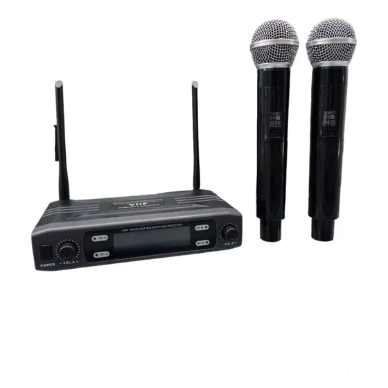 Sistema Kit De 2 Micrófono Inalámbrico Música 